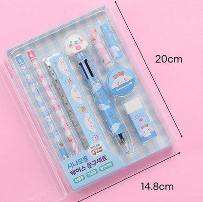 [Sanrio] Stationery Gift Set with Case – Kuromi, Cinnamoroll, My Melody 산리오 캐릭터 케이스 문구세트 (쿠로미, 시나모롤, 마이멜로디)