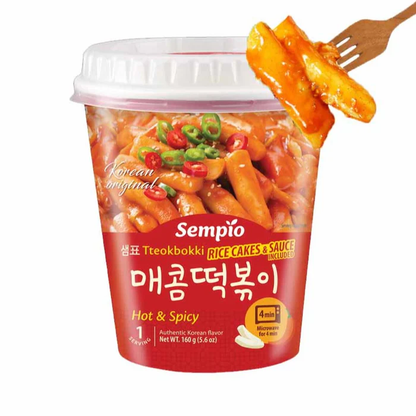 [Sempio] Instant Tteokbokki (Hot, Sweet & Spicy) Cup 160g 샘표 컵떡볶이(매콤/달콤매콤)