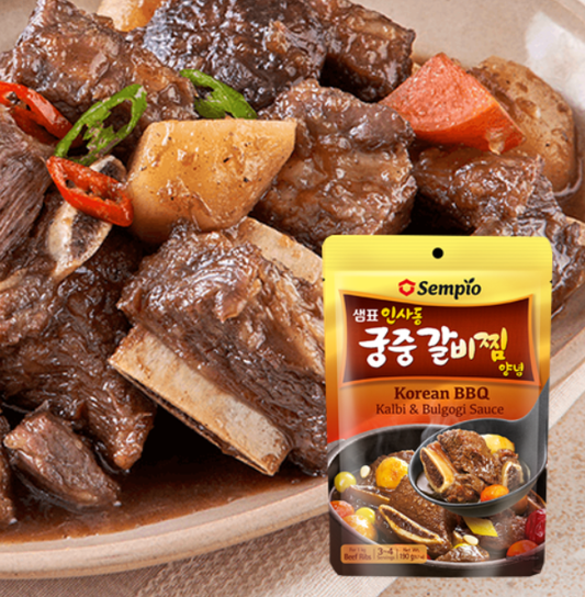 [Sempio] Korean BBQ Kalbi & Bulgogi Sauce 190g 샘표 인사동 궁중 갈비찜 양념