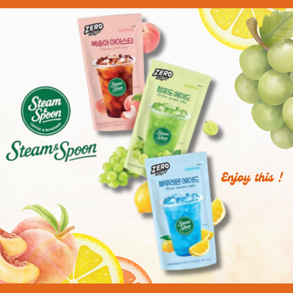 [Sinwoo] Steam & Spoon ZERO Sugar Refreshing Drink Mix 230ml 신우 S&F 제로슈가 복숭아 아이스티
