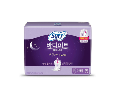 [LG Sofy] Bodyfit Overnight Super Long Sanitary Pads with Wings 42cm  쏘피 바디피트 볼록맞춤 생리대 날개형 42cm 오버나이트