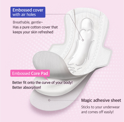 [LG Sofy] Bodyfit Sanitary Pads with Wings 16P (26cm/29cm) 쏘피 바디피트 볼록맞춤 생리대 날개형