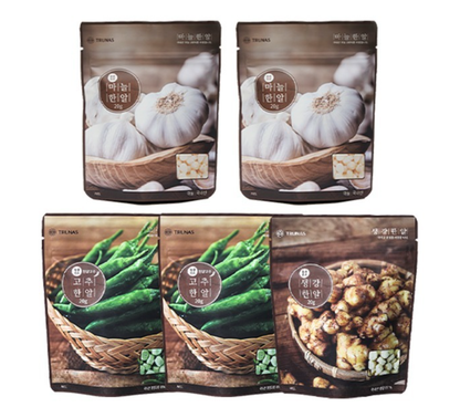 [TRUNAS] Freshly Freeze-Dried Minced Garlic / Green Chili Tablets 20g [트루나스] 동결건조 마늘 & 고추 한알