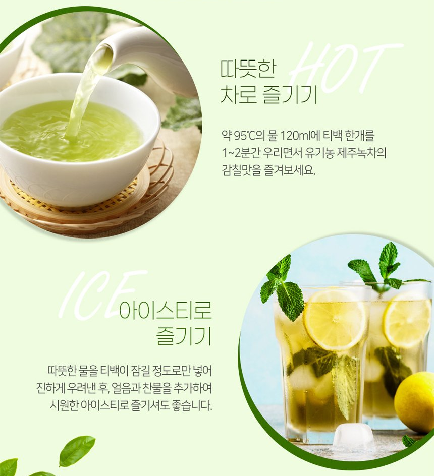 [Teazen] Lotus Leaf Tea / Jeju Green Tea (40T) 티젠 유기농 제주녹차 / 연잎차