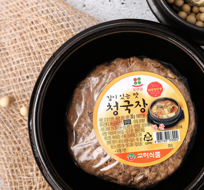 Traditional Korean Cheonggukjang (Fermented Soybean Paste) 500g 교하식품 두루메 청국장