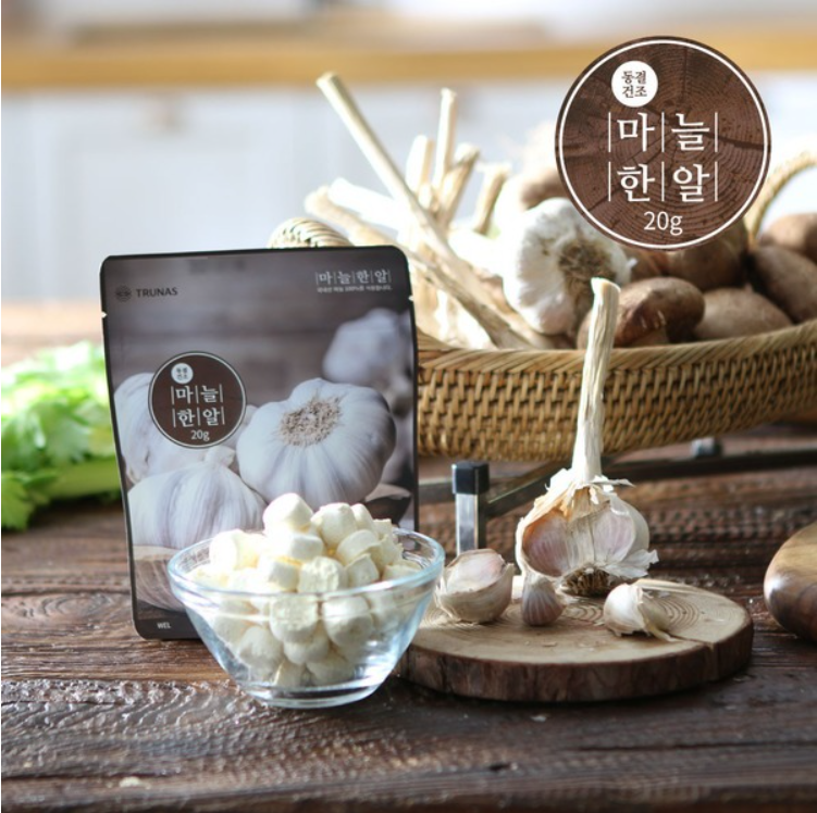 [TRUNAS] Freshly Freeze-Dried Minced Garlic / Green Chili Tablets 20g [트루나스] 동결건조 마늘 & 고추 한알