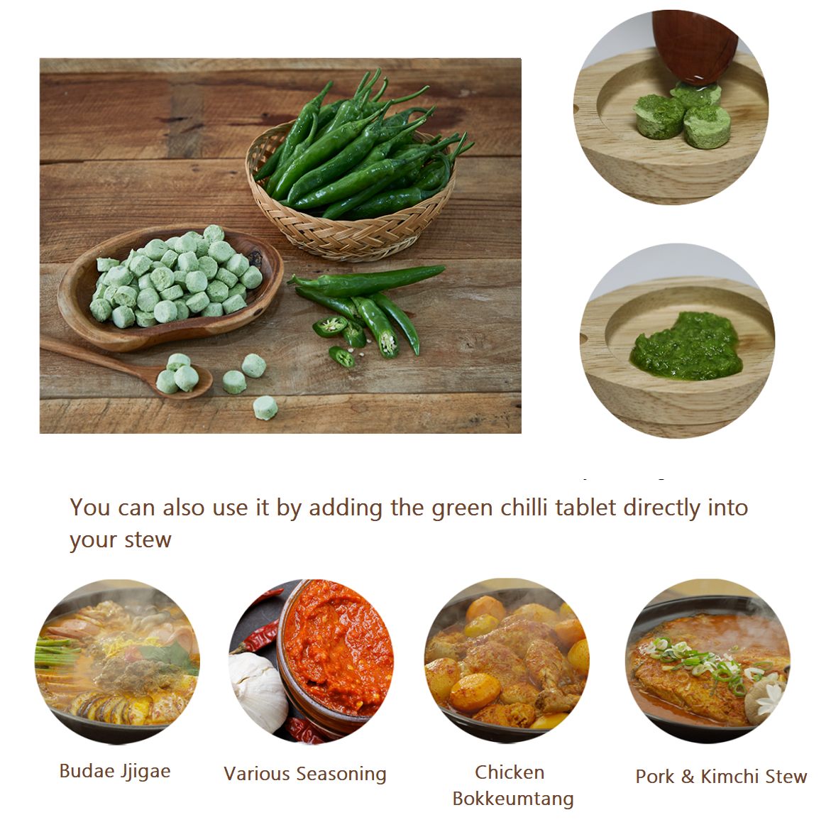 [TRUNAS] Freshly Freeze-Dried Minced Garlic / Green Chili Tablets 20g [트루나스] 동결건조 마늘 & 고추 한알