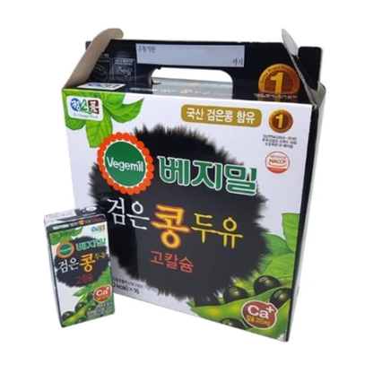 [Vegemil] Premium Black Soy Milk with Added Calcium 190ml 베지밀 검은콩 두유 고칼슘