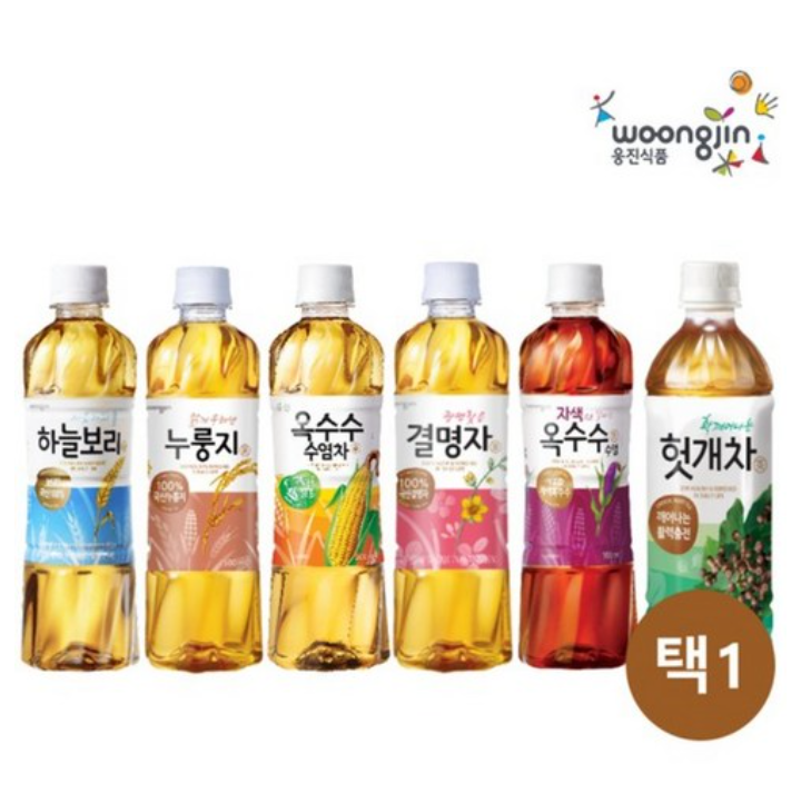 [Woongjin] Natural Brewed Grain & Herbal Tea 500ml  웅진 헛개차 결명자차 자색옥수수수염차
