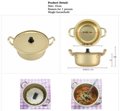 Korea Yang Eun Pot for Ramen | Aluminium Nickel-Silver Pot  알루미늄 양은 냄비