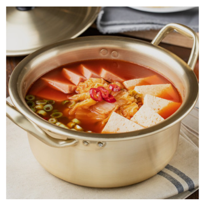 Korea Yang Eun Pot for Ramen | Aluminium Nickel-Silver Pot  알루미늄 양은 냄비