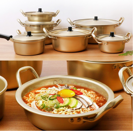 Korea Yang Eun Pot for Ramen | Aluminium Nickel-Silver Pot  알루미늄 양은 냄비