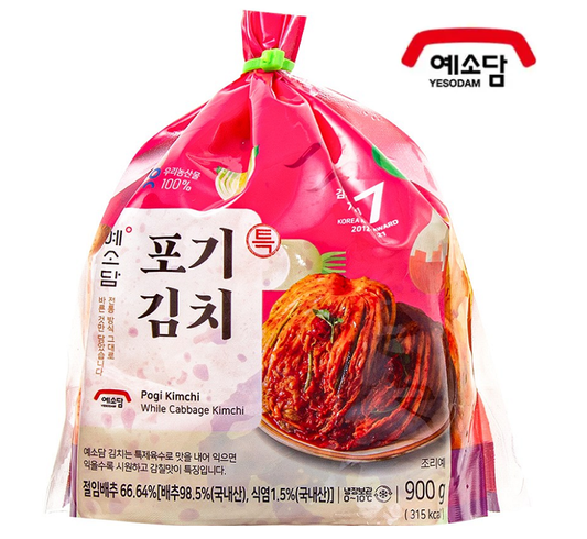 [Yesodam] Pogi Kimchi (Whole Cabbage Kimchi) 900g - Traditional Style 예소담 특포기 김치