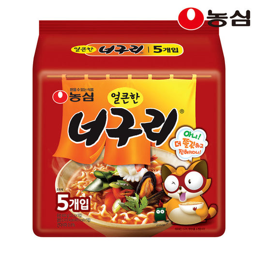 [Nongshim] Spicy Neoguri Ramen 120g x 5p 농심 얼큰한 너구리
