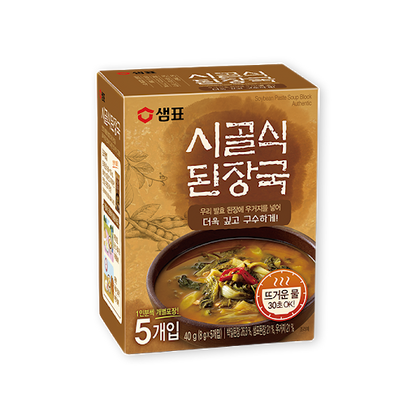 [Sempio] Traditional Instant Soybean Cube Soup 8gx5P  샘표 시골식 우거지 된장국